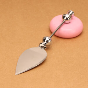 Stainless steel pizza shovel-flat blade tip shovel / Silver
