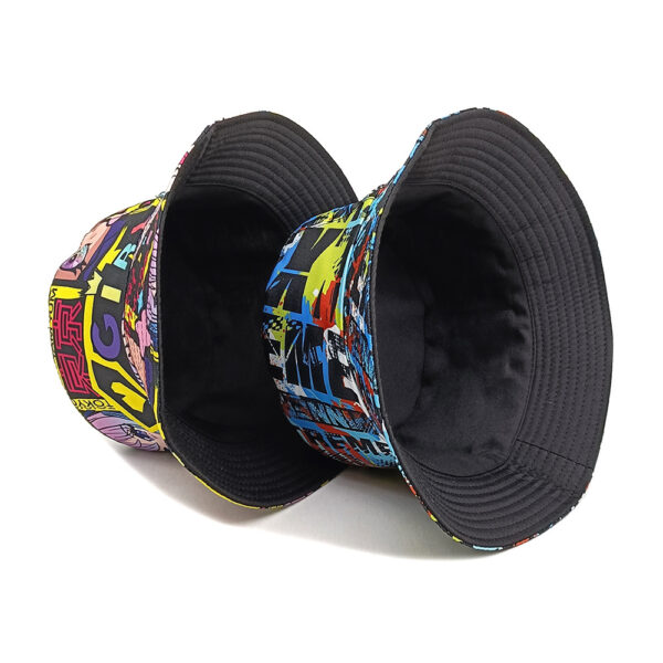 Wholesale Printed Anime Bucket Hat Stylish Sun Protection Hat for Men Women