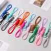 Wholesale Hand Knitted Polyester Phone Lanyard with Cartoon Doll Card Holder for School Bag or Keychain Casual Phone Accessory for Resale