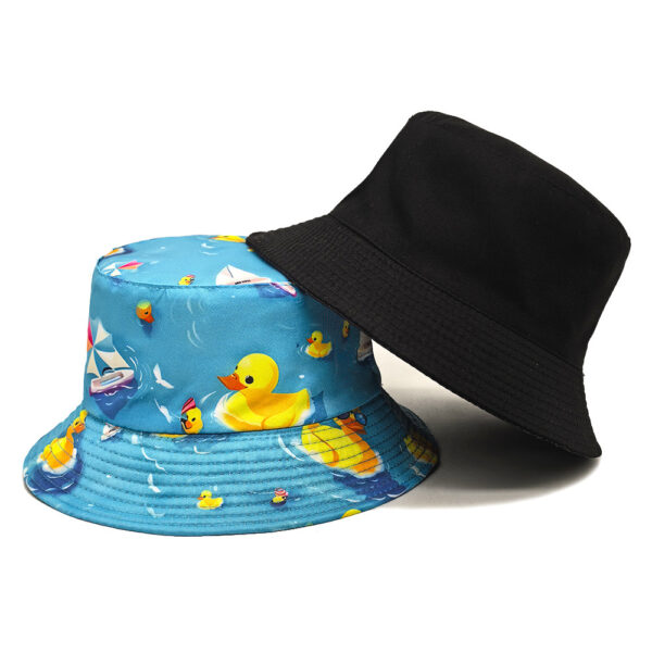 oly-d563410db0ce47dcce0e235a5d6389b9 Wholesale Cartoon Little Yellow Duck Fisherman Hat Double Sided Sun Hat for Women Students