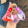 Wholesale Acrylic Milk Tea Cup Keychain with Oil and Beans - Cute Cartoon Design, Ideal for Birthday Gifts, Car Key Accessory and Bag Charm OLY Exclusive