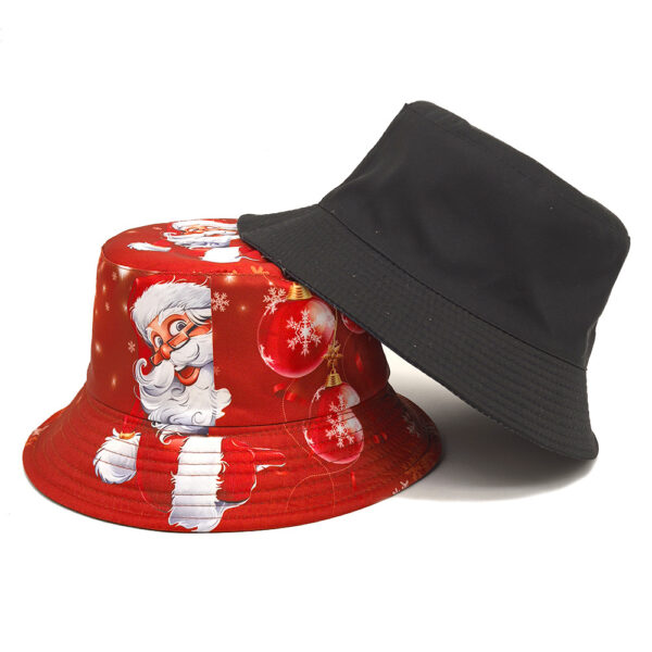 oly-d5678caf7b45159c2780697c9e87ced8 Wholesale Santa Claus Pattern Fisherman Hat Trendy Christmas Red Bucket Hat for Outdoor Gift