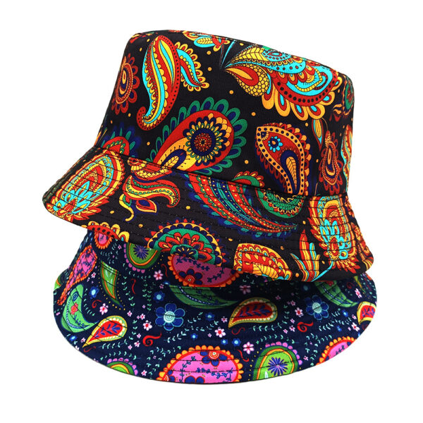 Wholesale Reversible Paisley Pattern Bucket Hat Unisex Sun Protection Fashion Accessory for Outdoor Everyday Use