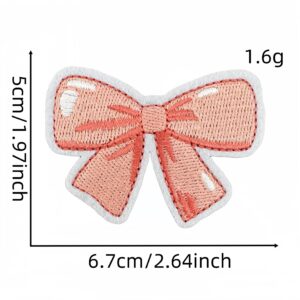 Pink bow cloth patch 5#