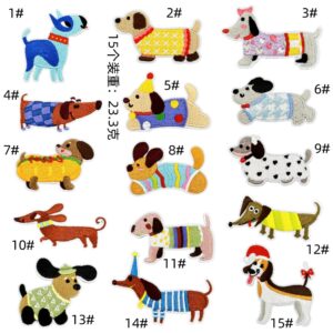 Puppy cloth patch set of 15 pieces