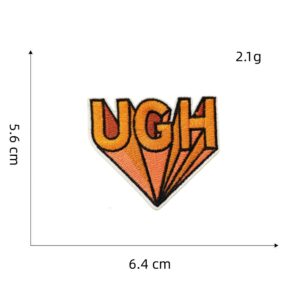 Orange letter cloth stickers 13#
