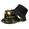 Wholesale Happy New Year Pattern Bucket Hat for Everyday Sun Protection
