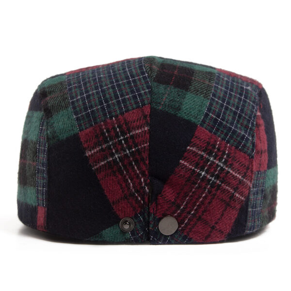 Wholesale Color Block Beret Cap Adjustable Flat Top Curved Brim Spring Autumn Fashion Accessory
