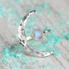 oly-d68d70318335de6aced268b068ebadb5 Wholesale Vintage Sun Moon Hammered Open Ring 925 Silver Moonstone Fashion Accessory