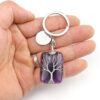 oly-d695893dd0212c323cc8f28f2c925305 Wholesale Tree of Life Keychain Amethyst Crystal Metal Bag Charm Gift Accessory