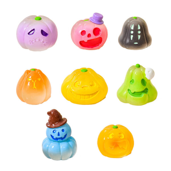 Wholesale Resin Halloween Glow-in-the-Dark Pumpkin Cute Doll DIY Desktop Decoration Resale