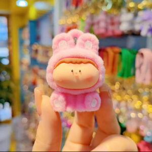 Flocked lily (single doll)-pink