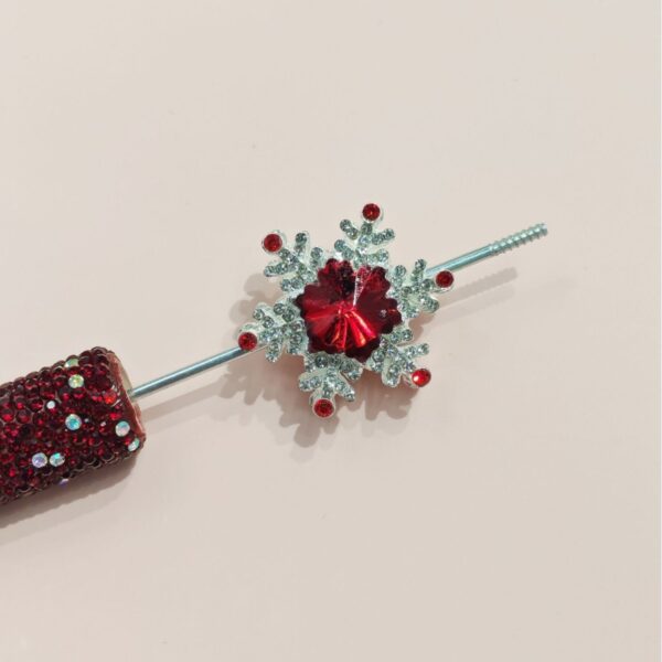 oly-d6ebd8878e4abd257868007f191e7a98 Wholesale Chic Mixed Color Alloy Snowflake Beads for DIY Jewelry Keychain Charms