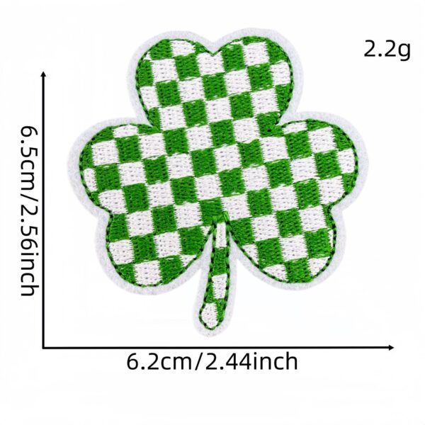 oly-d733ff444d9f0b8156db5bd38f28cbfa Wholesale Checkerboard Clover Maple Leaf Embroidered Patches Set of 4 Iron On DIY Clothing Decor Craft Supply
