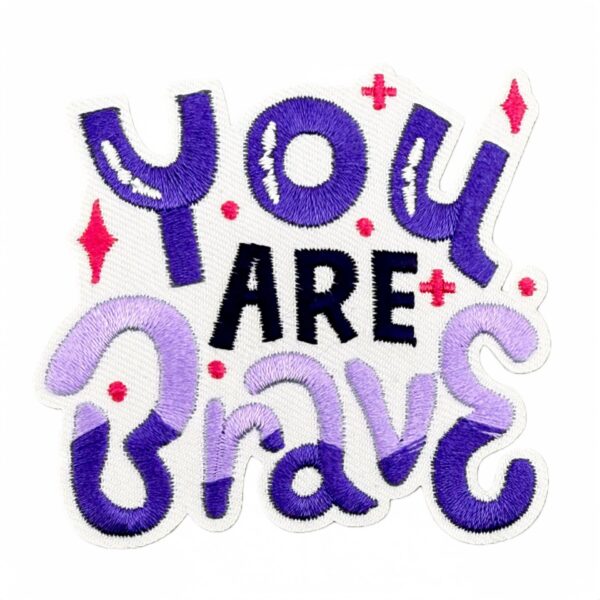 Wholesale Trendy Inspirational English Embroidered Patches Purple Decorative Clothing Stickers for Resale