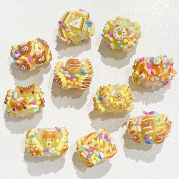 oly-d74f867deca57f21b289c38b26bf0076 Wholesale Irregular Donut Shape Acrylic Beads DIY Fashion Accessory for Jewelry Making