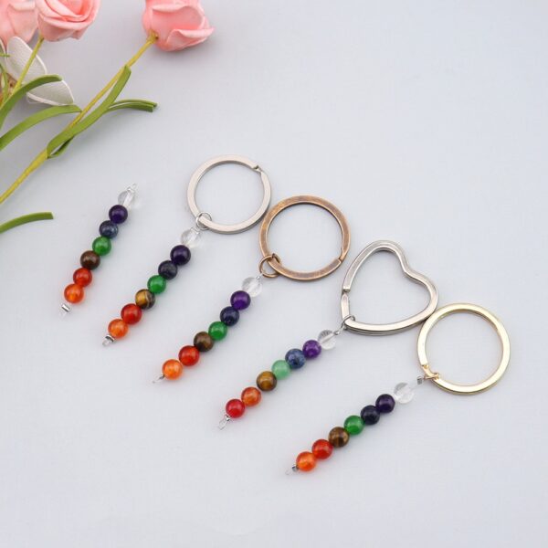 oly-d768dff2a1bda32fb0ba1b38b2c0bb4d Wholesale Chic Colorful Stone Metal Keychain Pendant Fashion Accessory for Bags DIY