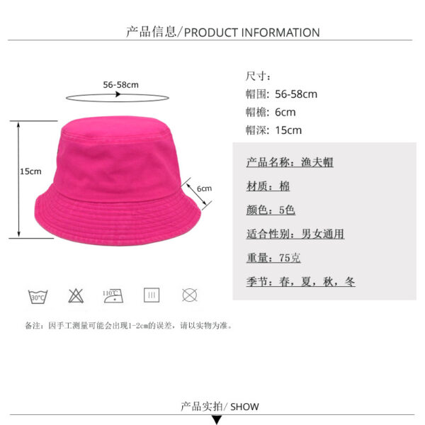 Wholesale Washed Cotton Fisherman Hat Retro Style Sun Protection Casual Unisex