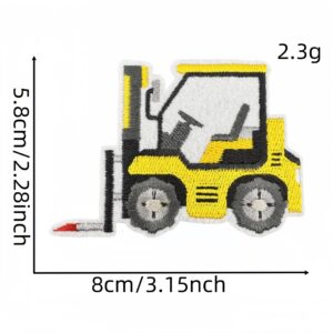 Yellow engineering vehicle cloth sticker 9#