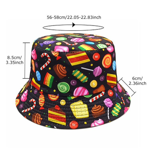 Wholesale Trendy Cartoon Snack Pattern Fisherman Hat for Everyday Sun Protection Resale