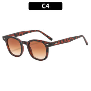 C4-leopard print frame double tea piece