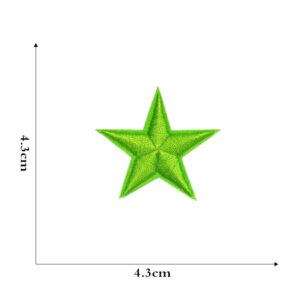 Green five-pointed star Small size cloth stickers