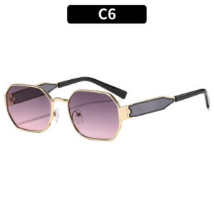 C6-black gold frame gray powder film