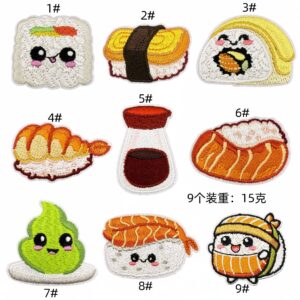 Food cloth stickers set 9 pieces