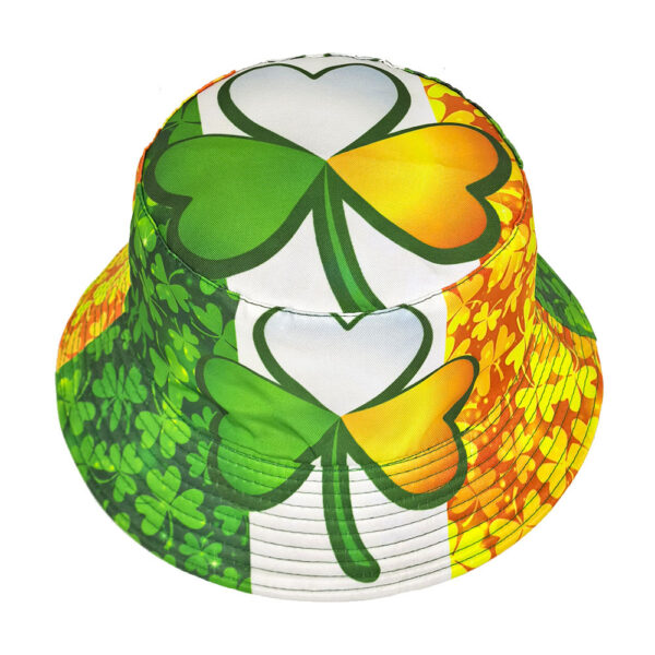 Wholesale St. Patrick's Day Double Sided Clover Bucket Hat Trendy Sun Protection Fashion Accessory