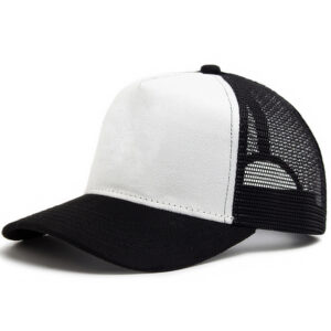 White and black-light suede baseball cap / Adjustable
