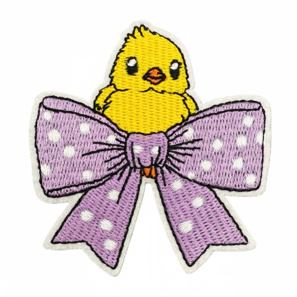 Wholesale Cartoon Bow Embroidered Patch Polyester Fabric Clothing Decoration