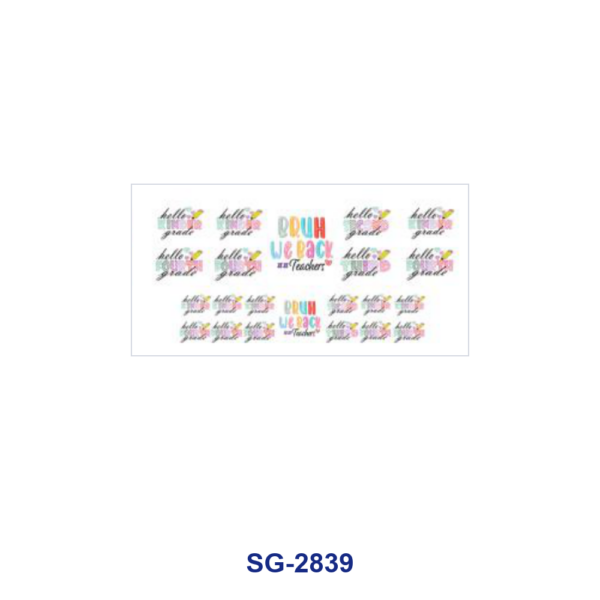 Wholesale 8pcs Teacher School Stationery Mixed Print 3oz Cup Stickers Wrap OLY Exclusive