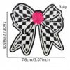 Wholesale Trendy Sweet Cool Checkerboard and Western Cowboy Cloth Patch Set 18 Pieces Polyester Embroidery Patches for DIY Clothing Decor Resale