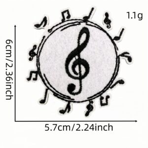 Musical note cloth sticker 19#