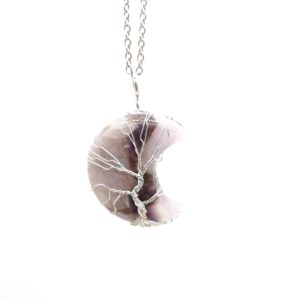 White K Purple Flower Stone / pure natural