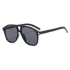 Wholesale Retro Double Bridge Sunglasses UV400 Protection Grey Lens Black Frame Fashion Accessory Boutique Resale