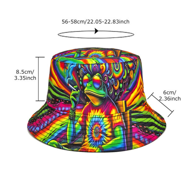 oly-d8a18a574633dec32803559ac38617ca Wholesale Fashion Frog Pattern Bucket Hat Sun Protection Unisex Casual Resale