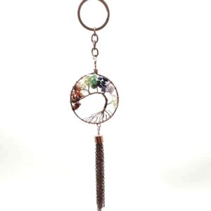 Antique Copper Tassel Keychain