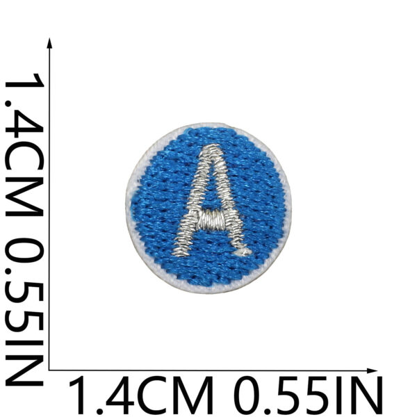 Wholesale Polyester Embroidered Alphabet Patch with Stars Iron-On Clothing Decoration Everyday Use