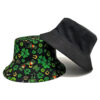 Wholesale Retro Lucky Clover Pattern Bucket Hat Fashion Casual Accessory