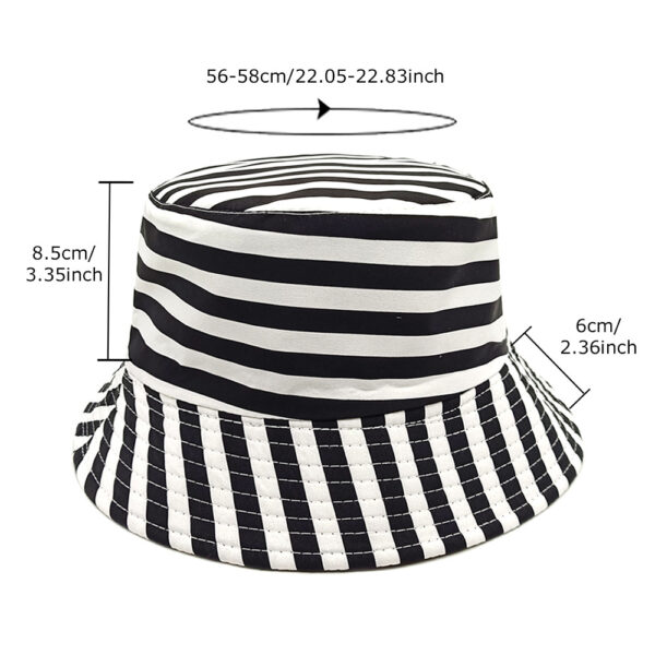 oly-d8cc29022b20eb8d8af1d5ebf9f9fb26 Wholesale Reversible Striped Bucket Hat for Sun Protection Outdoor Fashion Accessory