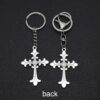 Wholesale Vintage Cross Rhinestone Keychain Zinc Alloy Antique Finish Bag Charm Boutique Resale