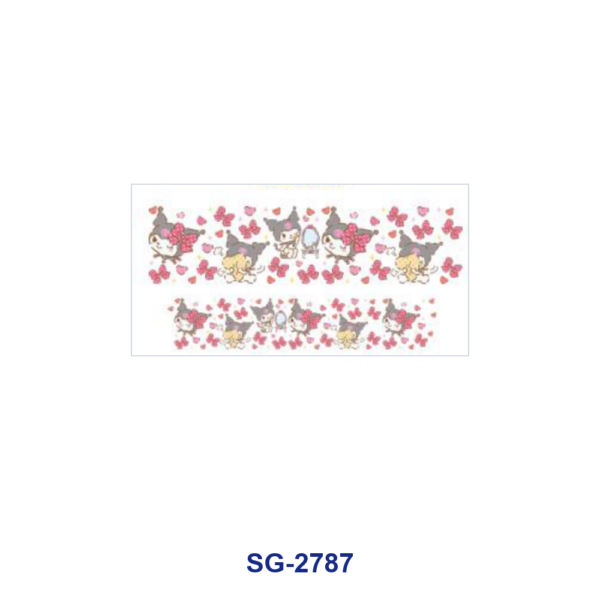 Wholesale 8pcs Charming and Adorable Cartoon Animal Floral Print 3oz Cup Stickers Wrap OLY Exclusive