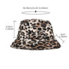 oly-d8dd6846b018a2c180219b29ac076766 Wholesale Padded Leopard Print Sunscreen Bucket Hat Wide Brim Large Size Winter Fisherman Hat Fashion Accessory Gift