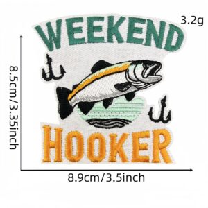 Fishing themed cloth stickers 15 #