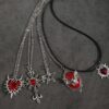 Wholesale Zinc Alloy Vintage Cross Pendant Necklace Set Gothic Dark Fashion Jewelry Accessory for Everyday Wear