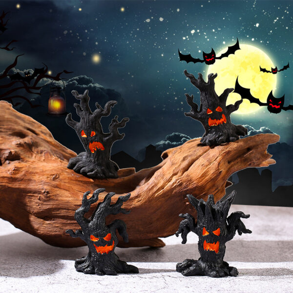 Wholesale European Style Resin Fairy Tree Ornament, Halloween Micro Landscape Decor Accent for Resale
