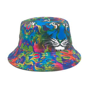 Wholesale Trendy Tiger Print Fisherman Hat Sun Protection Outdoor Beach Accessory