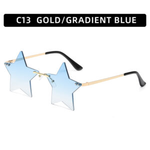 C13-gold frame double blue film
