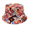 Wholesale Stylish Reversible Bucket Hat with Hamburger Cola Print for Sun Protection Unisex Everyday Wear